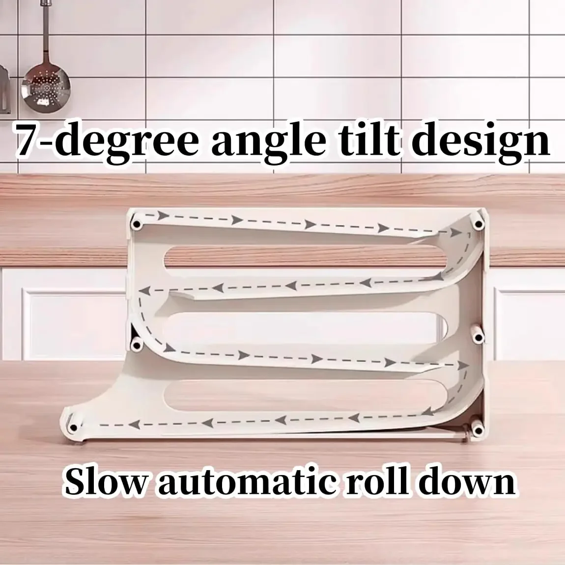 Refrigerator Egg Storage Box, 4-layer Egg Rack Dispenser, Kitchen Egg Automatic Mobile Storage Box, Refrigerator Can Hold Eggs 5