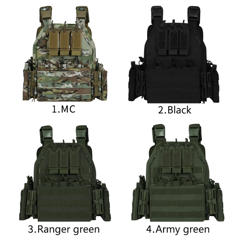 아텍스 MOLLE 퀵 릴리즈 플레이트 캐리어 전술 조끼 훈련 조끼 다기능 야외 장비 전술 장비 사냥 조끼