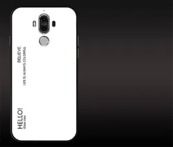 Gradient Aurora Tempered Glass Back Cover for Huawei Mate 9 (White)