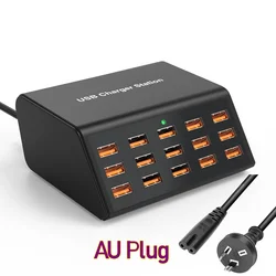 100W Universal Multifunctional 15 - Port Fast USB Charging Station - AU Plug (100W 15 Port USB)