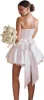 Customized Pleated Satin Short Wedding Dresses Sleeveless Strapless Mini Bridal Gowns With Detachable Bow A Line Cocktail Gowns 5