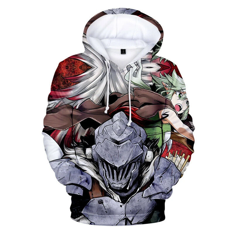 

2024 New Men Long Sleeve Autumn Sweatshirt 3D Cosplay Goblin Slayer Comic Hoodies Goblin Slayer Comic Children Sportswear Hoodie