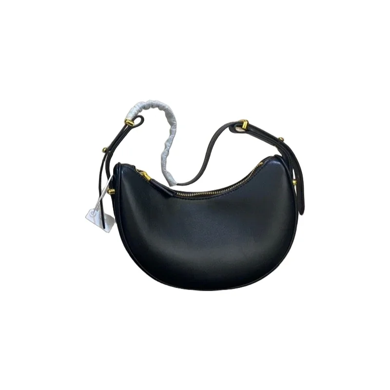 

Women's black daily underarm bag, fashionable moon bag can be worn on one shoulder or crossbody