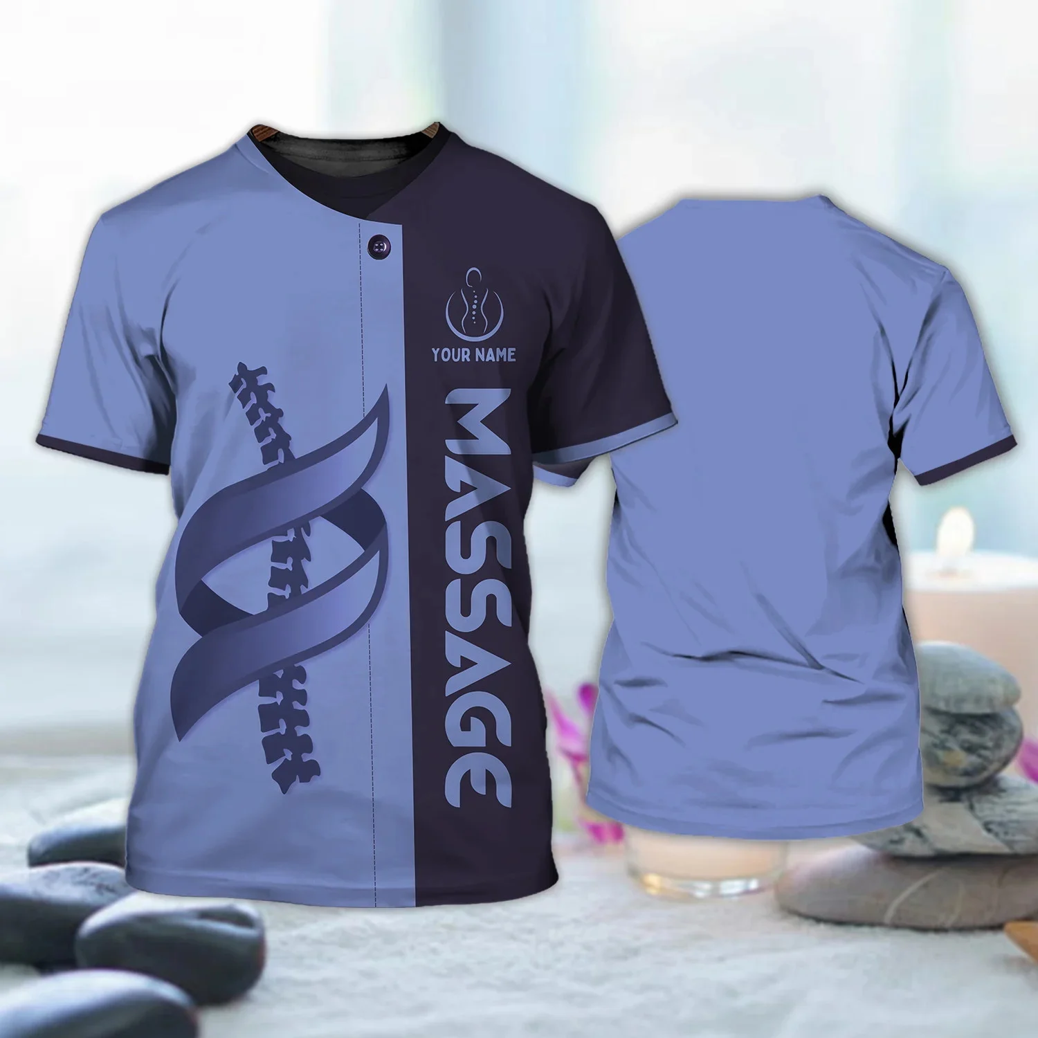 Massage Therapie männer T-Shirts Massage Therapeuten Pesonalized Name 3D Gedruckt t shirt Unisex Sommer stil Casual T-shirt DW152 – Detail 29