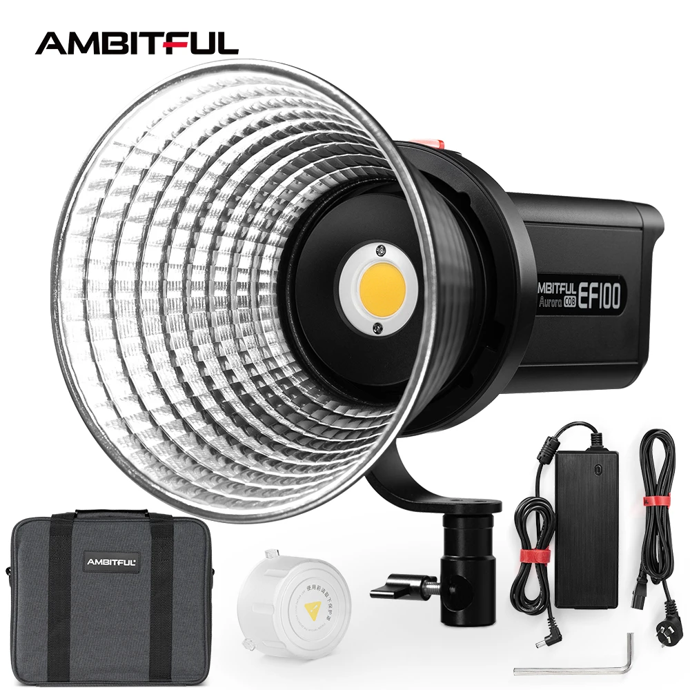 AMBITFULEF100COBLEDVideoLight5600KCRI95TLCI95BowensMount