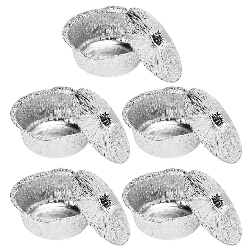 

Aluminum Foil Pot Food Baking Pan Aluminum Foil Pot with Lid Covered Baking Foil Pot for Food Camping Picnic BBQ Supply