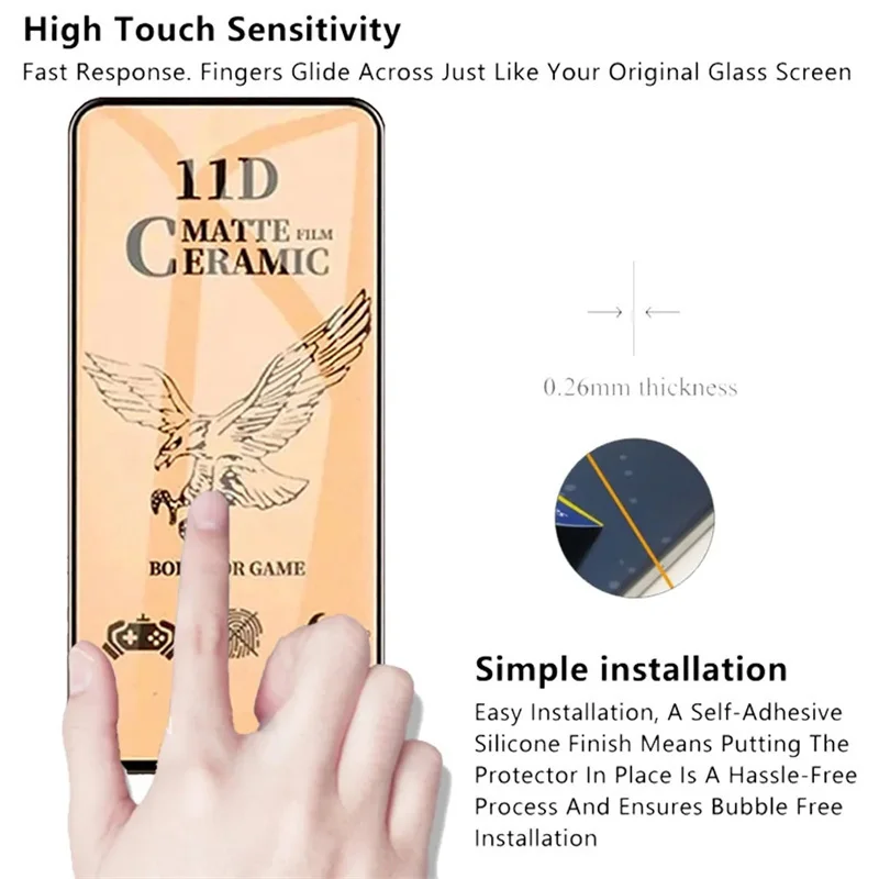 5-Pack Matte Ceramic Screen Protector Film - Enhanced Durability and Clarity