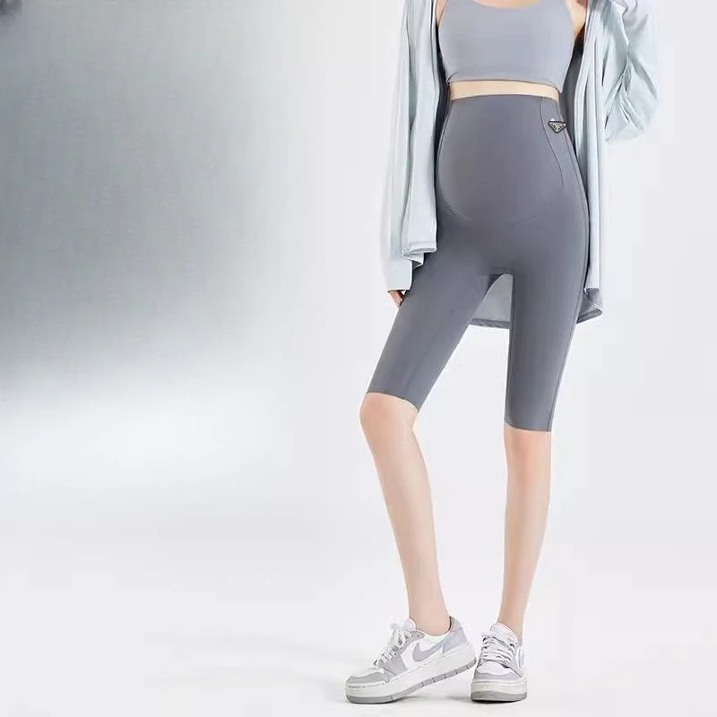 Maternity Leggings Outer Wear Summer Thin Large Size Small Spring and Summer Five Points Yoga Shark Safety Shorts Wear