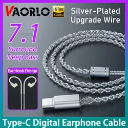 High - Fidelity Silver - Plated Earphone Cable with Microphone (Silver With MIC)