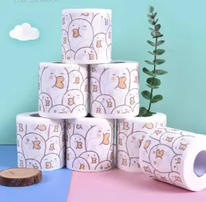 4 Rolls Flower Printed Toilet Paper Bath Tissues Napkins Dropshipping  Decorative Household Supplies Pink - AliExpress
