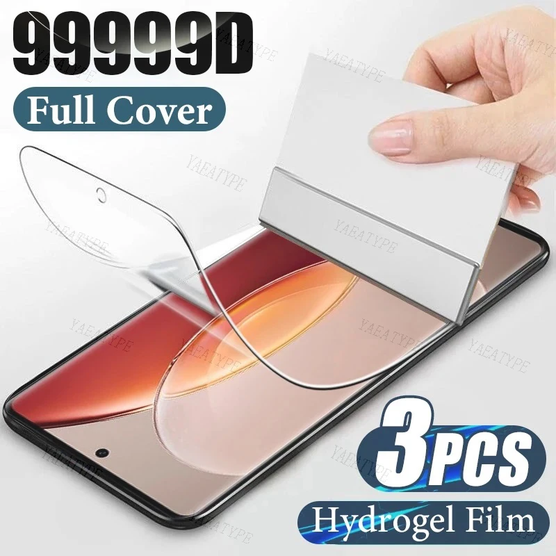 3 Pezzi Full Cover Whole Glue Hydrogel Filmfor Oppo A98 5G Screen Protector Oppo A98 5G Film Per Oppo A98 5G Film 6.72 Pollici