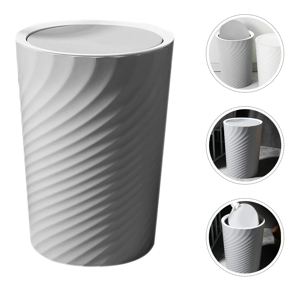 

Threaded Trash Can Thicken Bucket Convenient Garbage Flip Lid Bin Waste Bins Kitchen Office