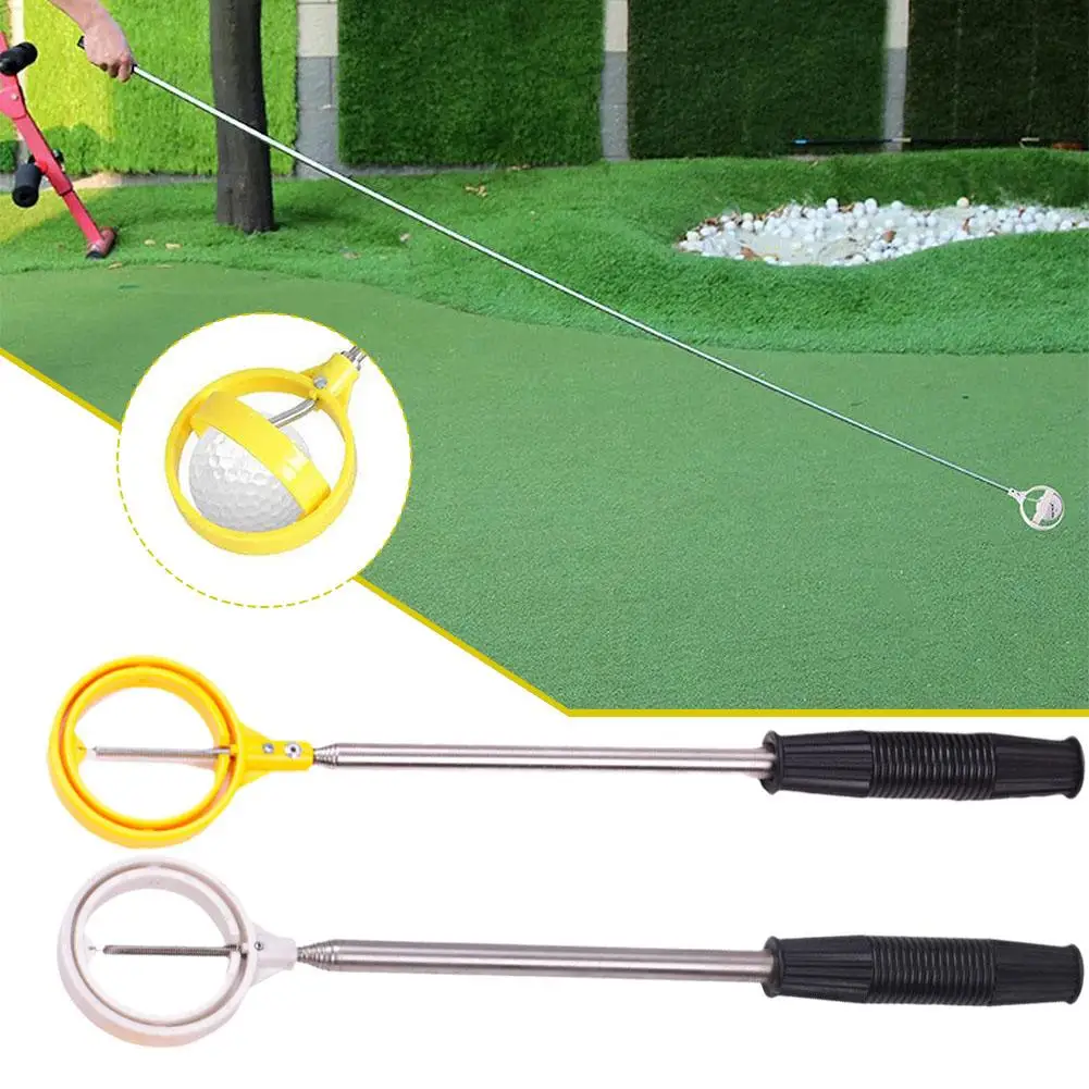

Golf Ball Retriever Telescopic Comfortable Handle Golf Stainless Steel Pickup Outdoor Accessories Golf Ball S4e5