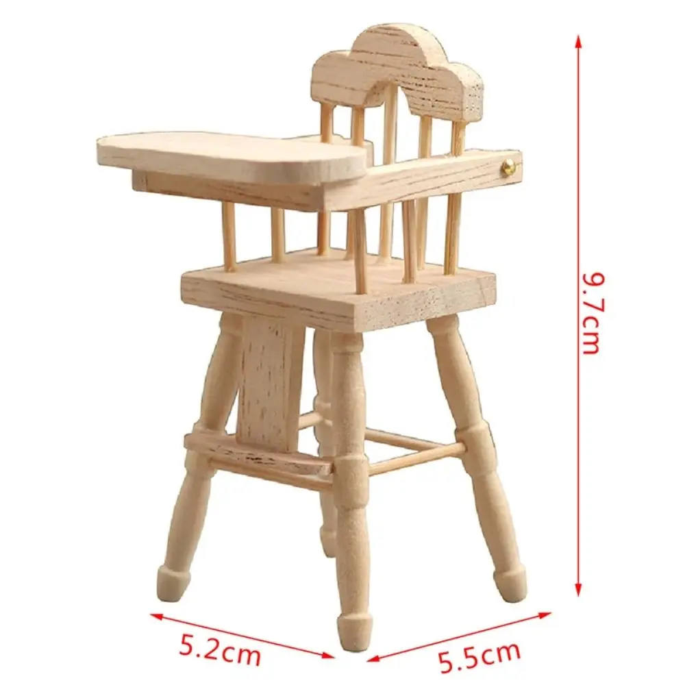 1:12 Dollhouse Wooden horse Toy Dollhouse Trojan Horse Simulation Dining Chair Model Simulation Miniature Dollhouse Furniture