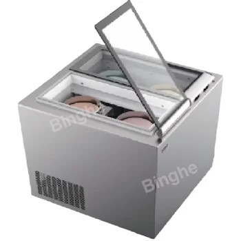 Gelato Refrigerated Showcase Static Cooling Small Ice Cream Display Freezer