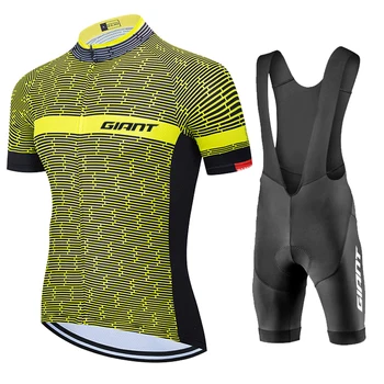 2023 자이언트 남성용 반팔 사이클링 저지 세트, MTB 자전거 유니폼, 사이클링 의류 수트, 여름