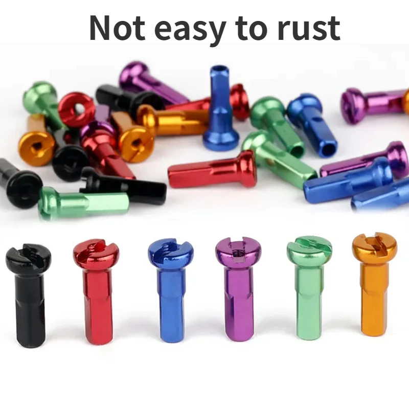 Bicycle Spoke Cap 50/100pcs for 14G 2mm Spoke MTB Road Bike Colorful Wheel Nipple Bike Accessories