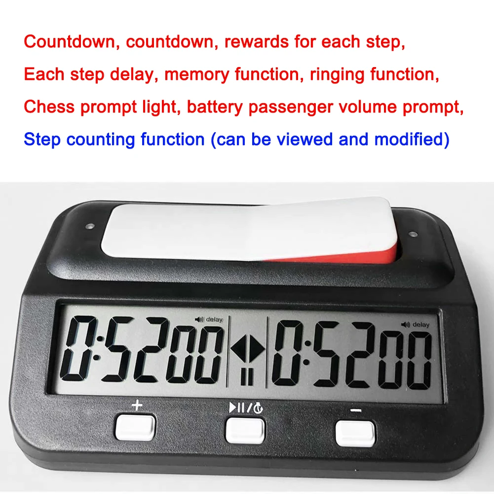 LEAP Digital Professional Chess Clock Count Up Down Timer Sports Electronic  Chess Clock I-GO Competition Board Game Chess Watch