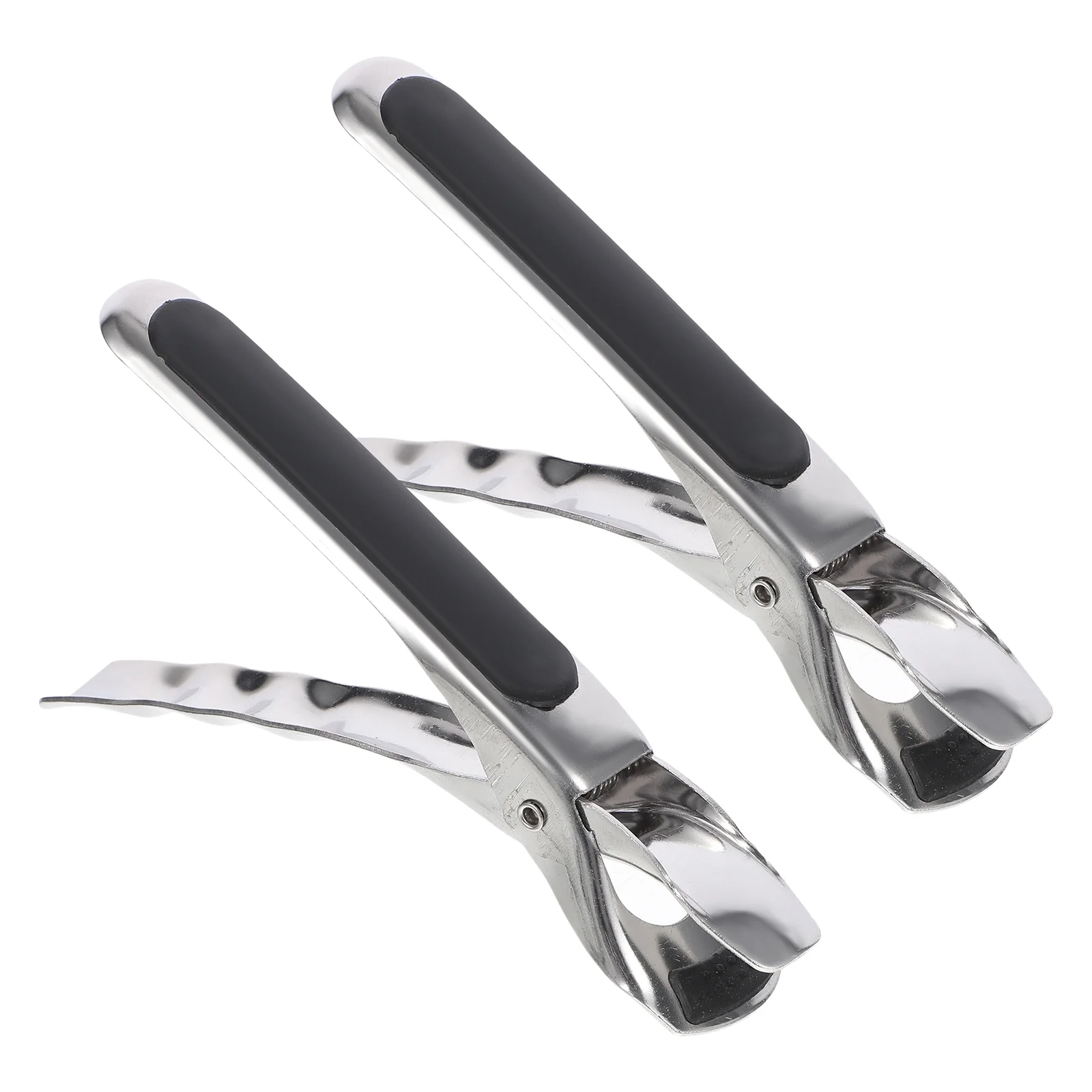 

2 Pcs Non-slip Dish Tongs Hot Gripper Anti-scald Bowl Scalding Stainless Steel Steamer Plate