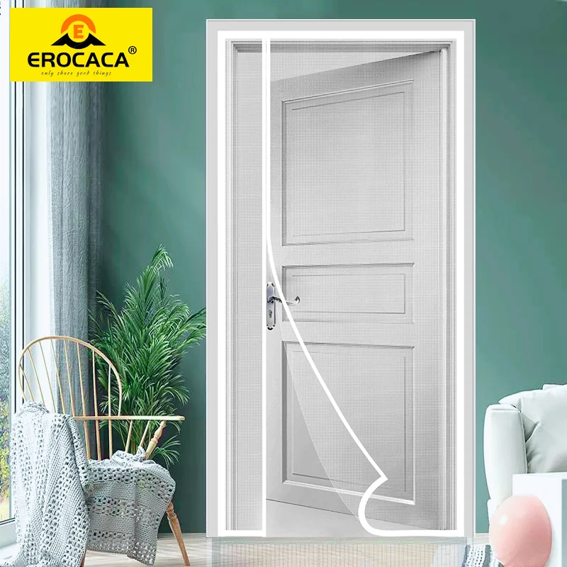 EROCACA 마그네틱 도어 스크린 모기장, 곤충 방지 메쉬, 자동 폐쇄 커튼..