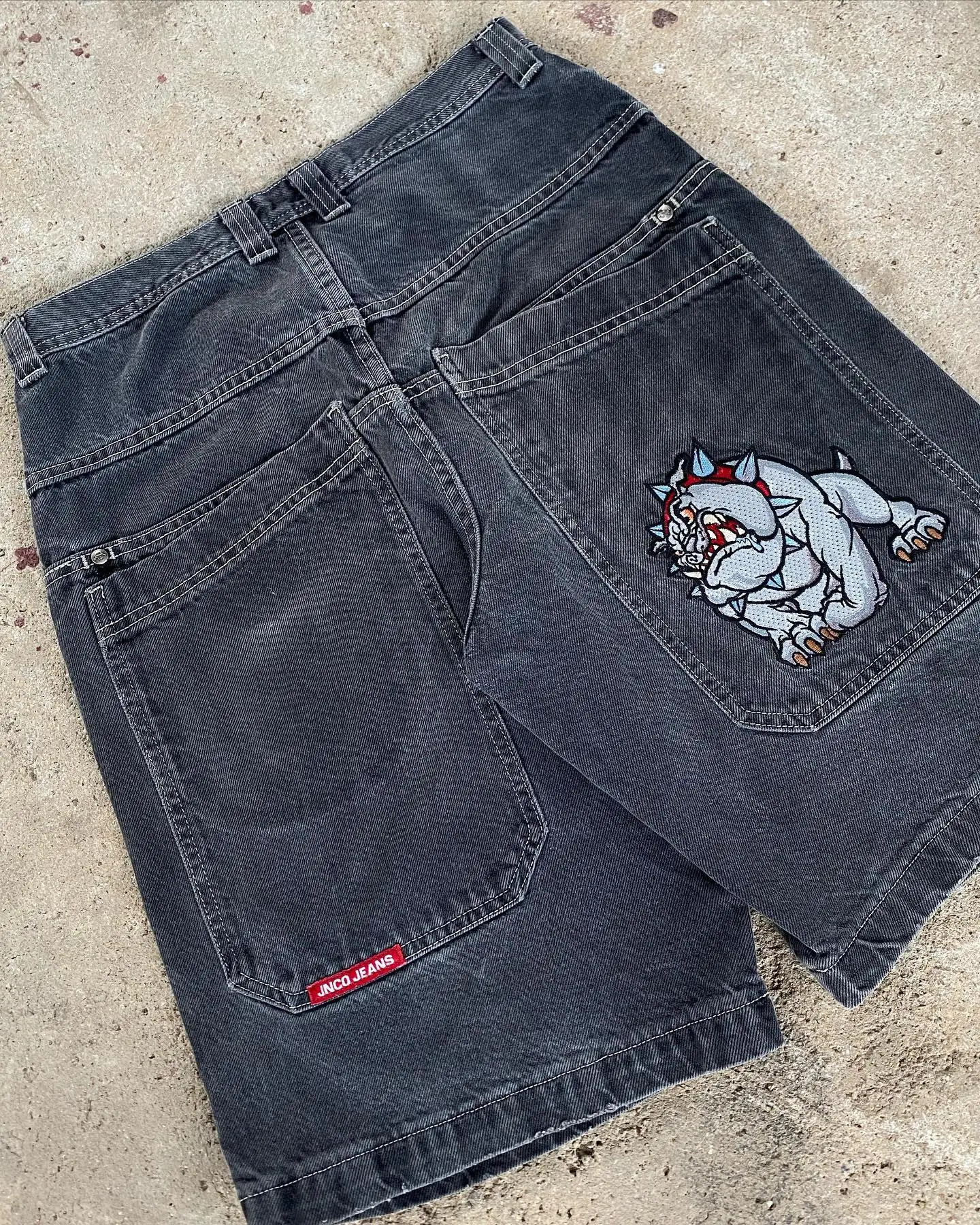 

Y2k Shorts Oversized Pattern Printed Denim Shorts Loose Retro Gym Shorts Harajuku Hip-hop Jean Shorts Streetwear Summer New