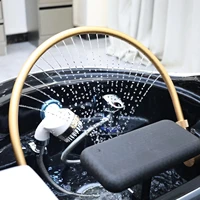 Lit de massage capillaire en cuir synthétique pour salon, fauteuil de shampoing à massage automatique, équipement de spa capillaire durable 5