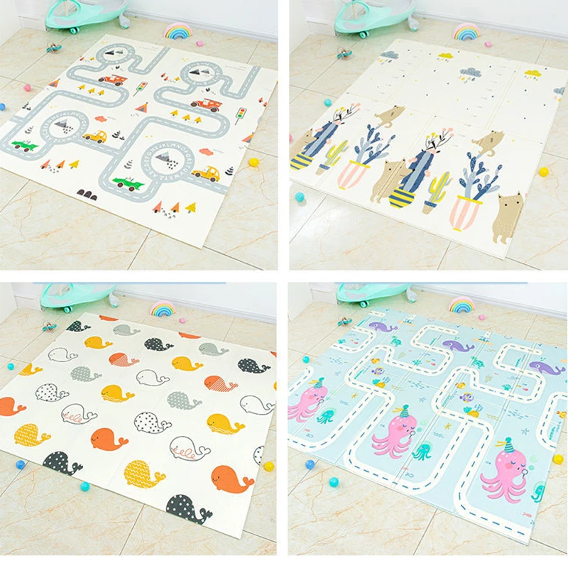 Tappeto Puzzle Per Bambini In Schiuma XPE - 195x175 Cm, Reversibile, Impermeabile E Antiscivolo - Per Gattonamento E Gioco - Foto 8