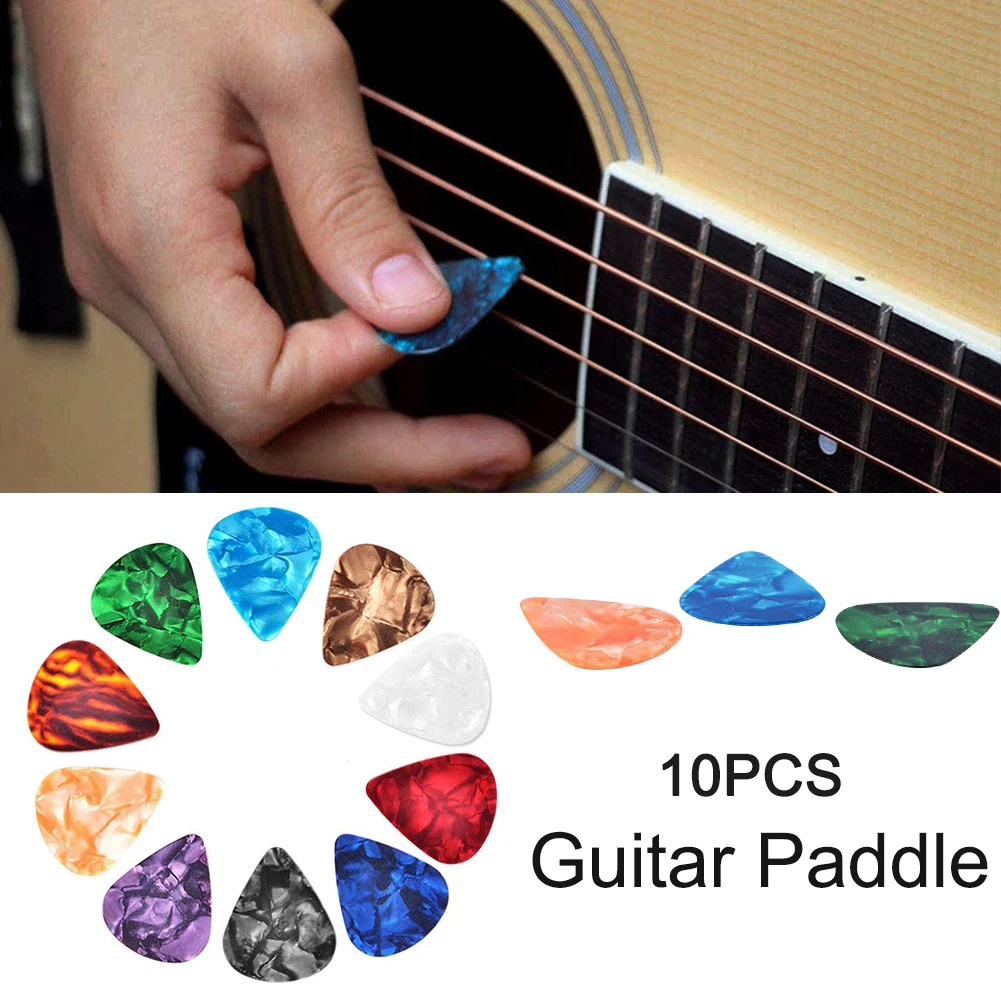 Guitar Picks Plectrum Celluloid Electric Smooth Guitar Pick Bass Acoustic Musical Instrument Accessories 10pcs