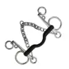Durable Horse Bit, with Curb Hooks Chain Horse Bit, Harness, for Equestrian Horse Chewing 2