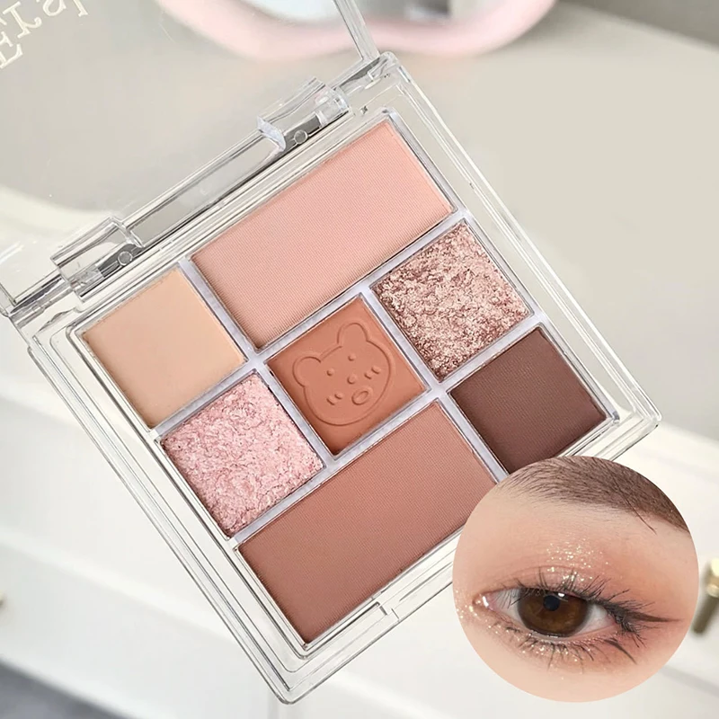 Eye Shadow Glitter Powder Earth Color Monochrome Eyeshadow Palette Pearl Non-smudging Makeup Accessories