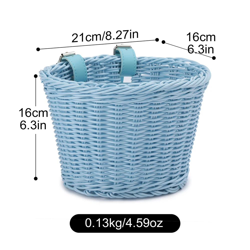 Bicycle Basket Bicycle Basket Rattan Woven Bike Storage Front Handlebar Basket Removable Waterproof Bicycle Pannier Kid Bike Carrier Bag