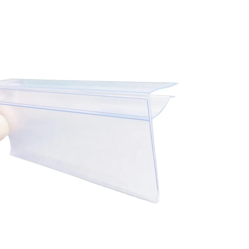 50 clips porte-étiquettes courts en plastique pour affichage de prix, cartes et bandes de données pour supermarchés, présentoirs en verre et étagères