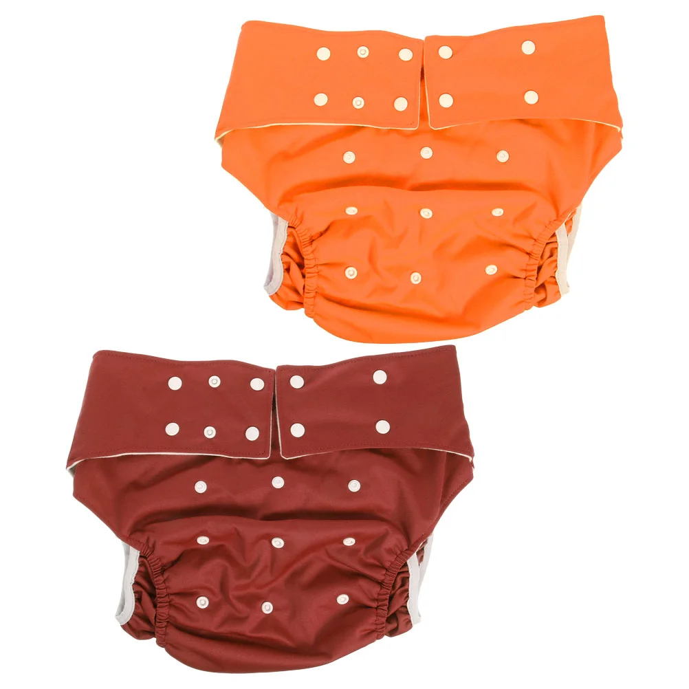 2 Pcs Adult Diaper Pants Incontinence Nappy Washable Urinal Leakproof Sticky Anti-leak Panties 5