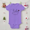 New Cotton Romper for Infant Boy Girl "Baby 2025" Funny Heart Pattern Onesies Coming Soon Gift Newborn Short Sleeve Bodysuits 4