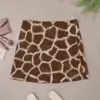 Russet Giraffe Print Skirt Summer Animal Skin Aesthetic Casual A-line Skirts Cute Mini Skirt Female Custom Oversized Bottoms 2