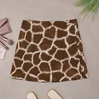 Russet Giraffe Print Skirt Summer Animal Skin Aesthetic Casual A-line Skirts Cute Mini Skirt Female Custom Oversized Bottoms 2