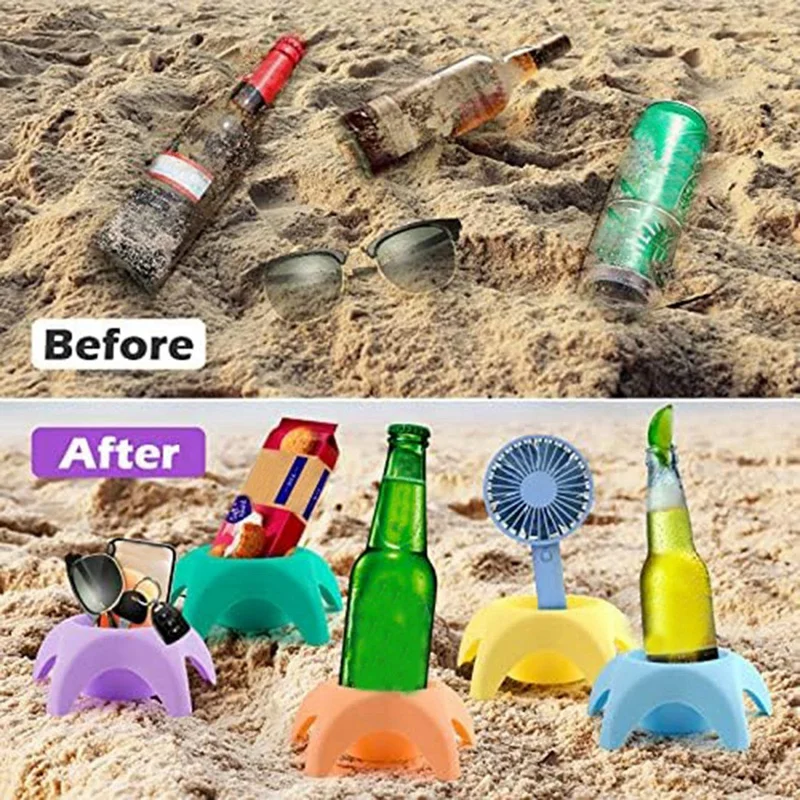 Beach Vacation Essentials Accessories Beach Cup Holders, Sand Coasters, Beach Travel Essentials For Women