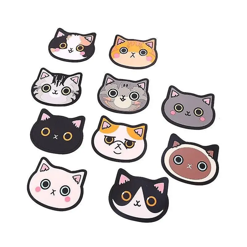 

10 шт./партия Cat, силиконовый коврик, кружка для бара, домашняя мультяшная модель, для горячих напитков, кофе, молока, чая, кружек, чашки, аксессуары