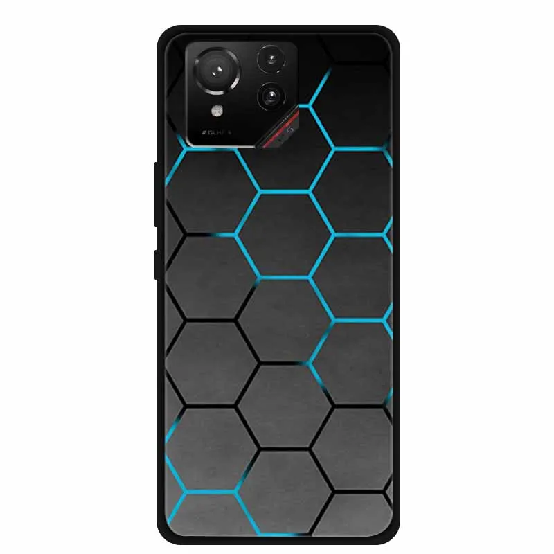 Cartoon Printed Soft Black Silicone Phone Case