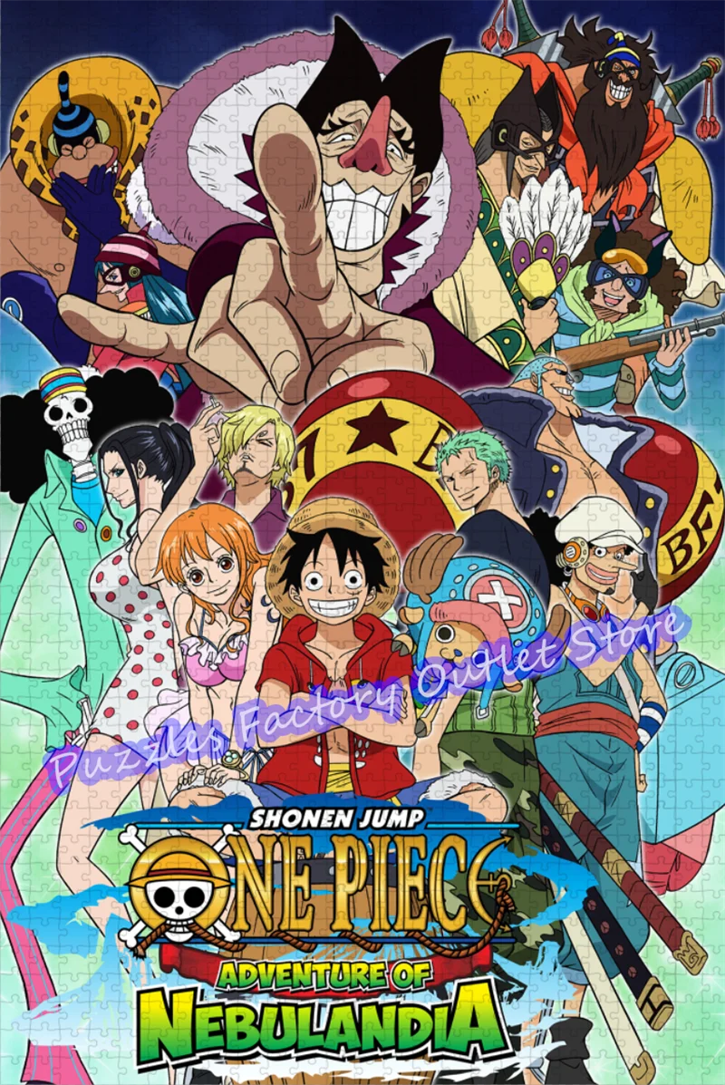 One Pieces:aduenture of Nebulandla Jigsaw Puzzle 300/500/1000 Pieces Anime Cartoon Print Decompressed Game Puzzle for Kids Toys 2