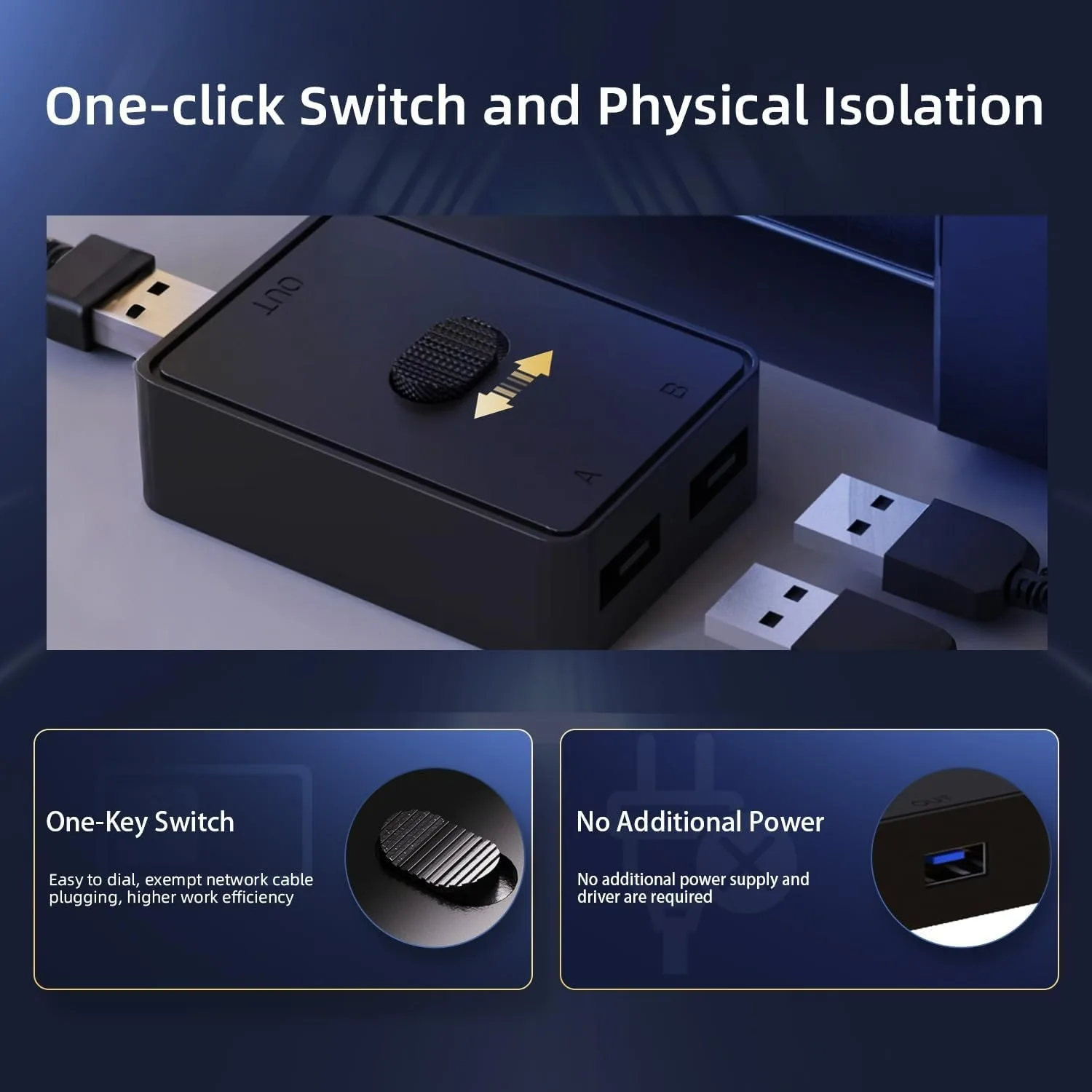 Universal Bi-Directional USB Switch for Seamless Device Sharing