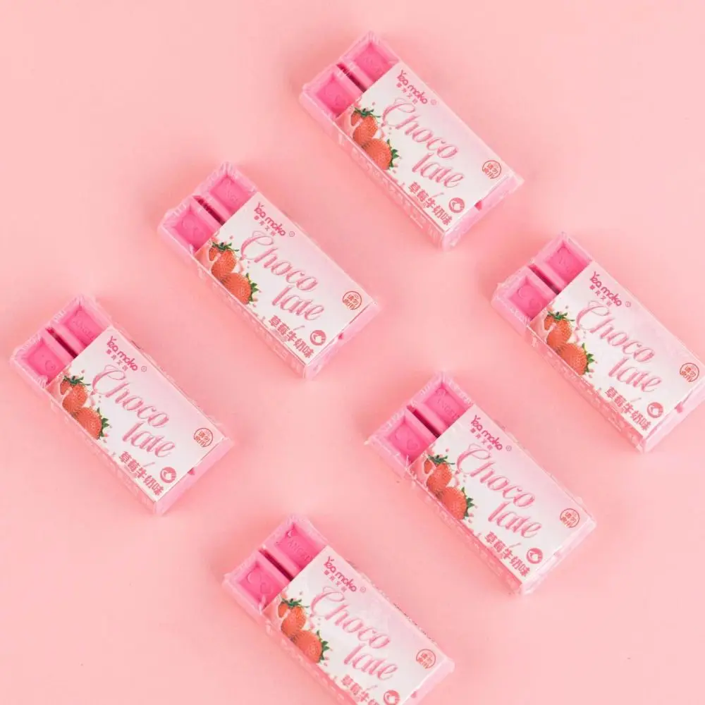 Scented Chocolate Eraser Stationery Kawaii Novelty Pencil Rubber Creative Cute Wiping Eraser Students 3