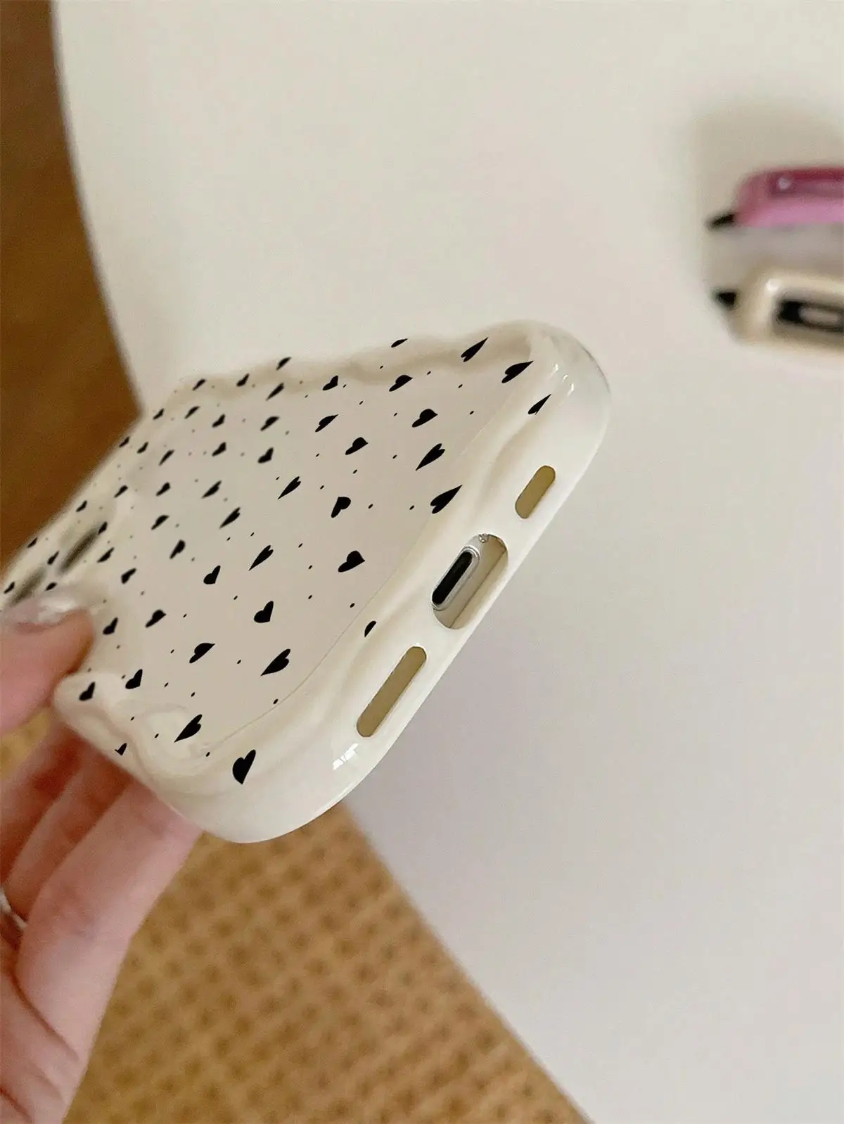 Custodia Per Huawei P30 Pro Con Cuori Oro Amore, Cover Donna In Silicone TPU Morbido Antiurto, Blu Navy - 6