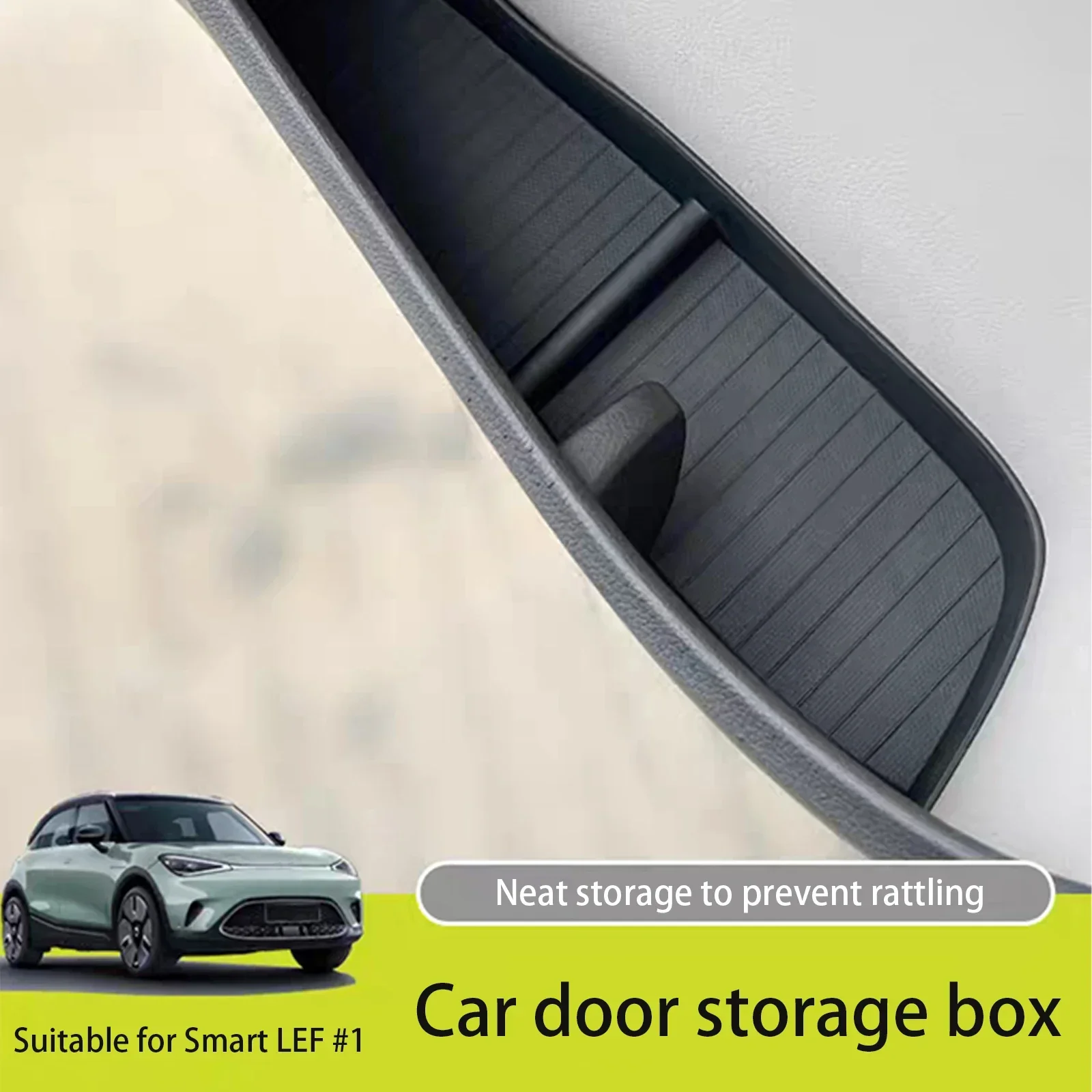 

For B enz Smart Elf #1 Door TPE Box Handle Storage Container Phone Driving License Drink Cup Holder Car Interior Accessories