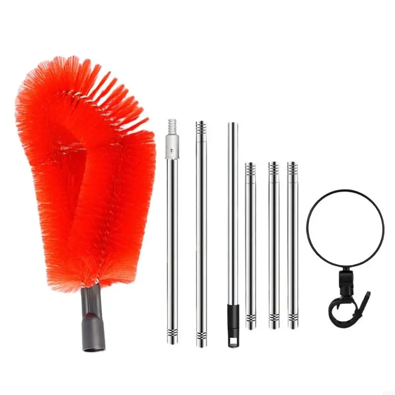 F2TE Gutter Cleaning Brush Debris Leaves Branches Remover Roofing Cleaning Scraper