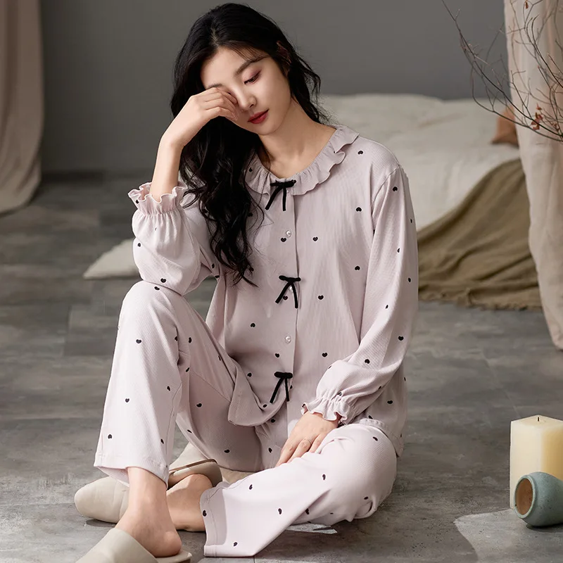 Long Sleeve Pajamas Sets For Women Autumn Satin Sleepwear Pyjamas Nightwear Set Young Girl Pijama Set femme homewear - Image 6