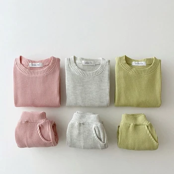 Fashion Newborn Baby Girl Boy Clothes Set felpa in cotone + Pant 2PCS Home Suit primavera autunno abbigliamento Set Toddler Girl outfit