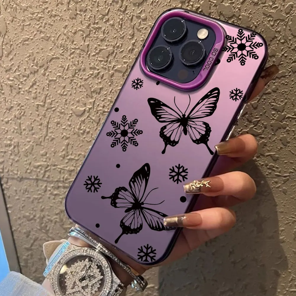Luxury Shockproof Candy Color Butterfly Phone Case Cover