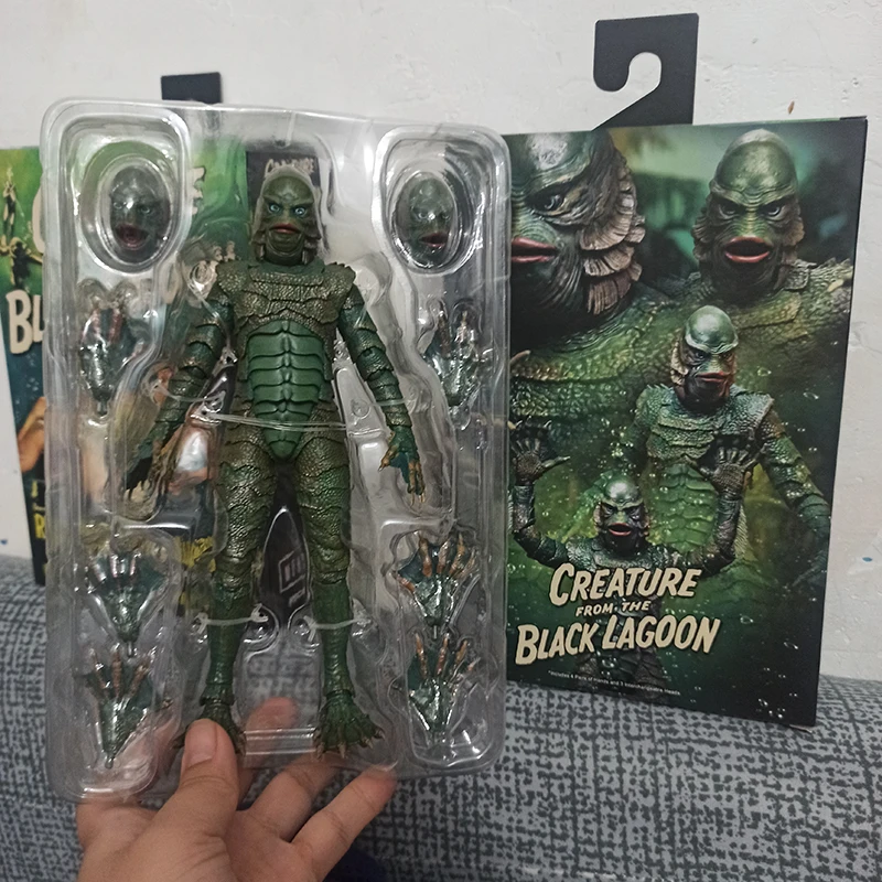 NECA 블랙 석호 액션 피규어, 공포 영화 모델 장난감 컬렉션, 이동식 장난감 모델, 생일 선물