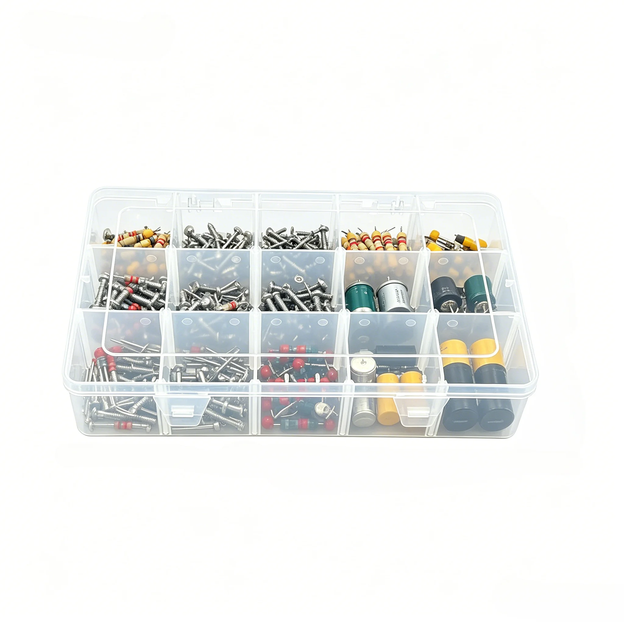 15-Grid Adjustable Plastic Organizer Box, Removable Dividers - Image 4